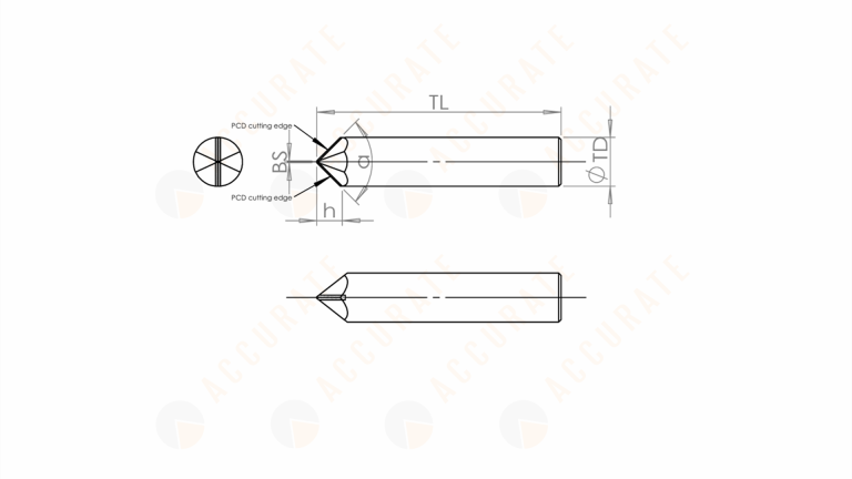 PCD engraving tool two edges Tool-accurate.com