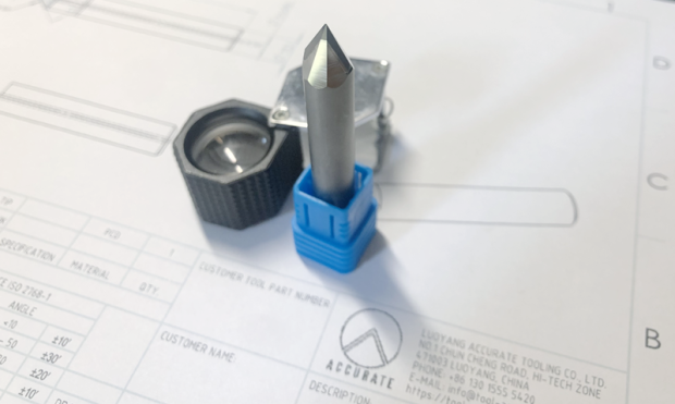 PCD engraving and carving tool two edges Tool-accurate.com