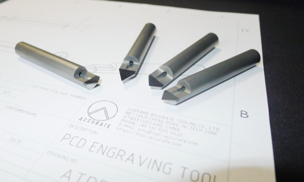 PCD engraving and carving tool with central hole Tool-accurate.com